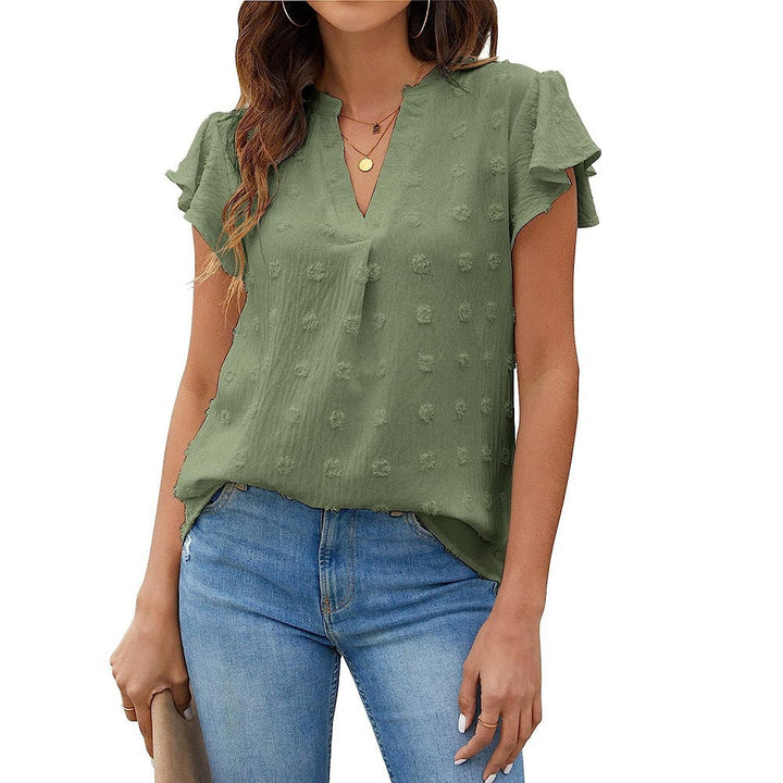 Natalie | Textured V-Neck Shirt