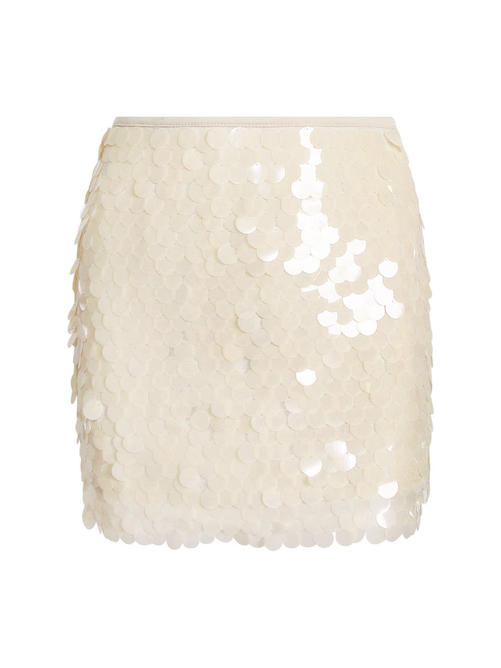 Nairi | High Waist Zipper Sparkly Sequin Mini Skirt