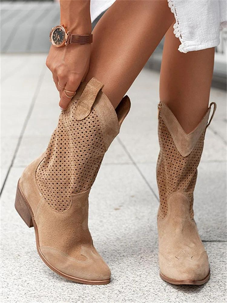 Women's Breathable Classic Cowboy Boots