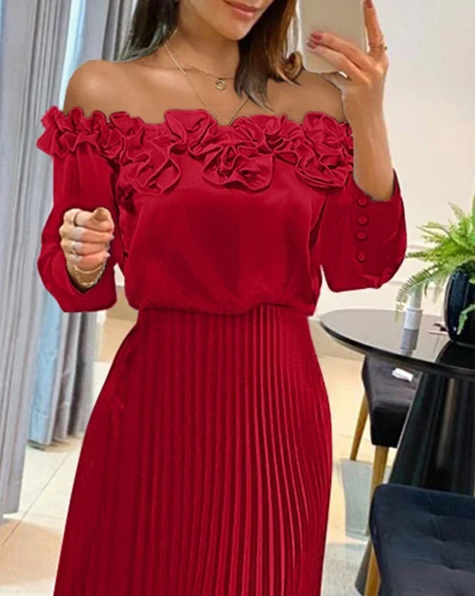 Women's Stunning Off Shoulder Maxi Dress