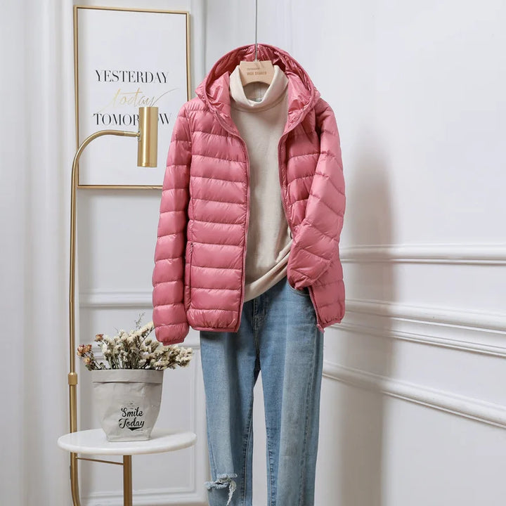 Evelyn | Lightweight Hooded Puffer Coat