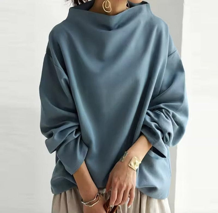 Women's High-Neck Soft Knit Top
