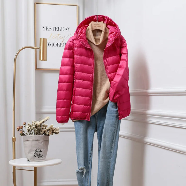 Evelyn | Lightweight Hooded Puffer Coat