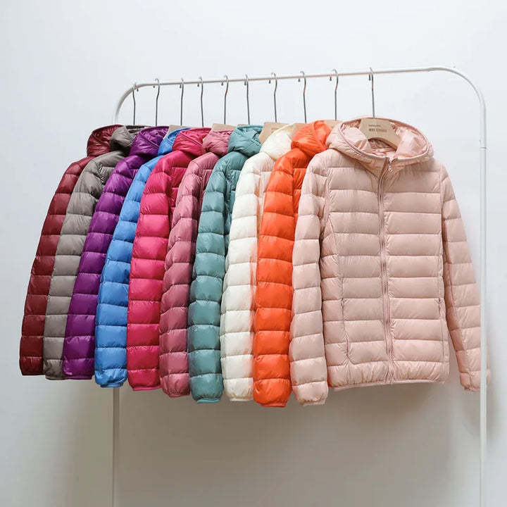 Evelyn | Lightweight Hooded Puffer Coat
