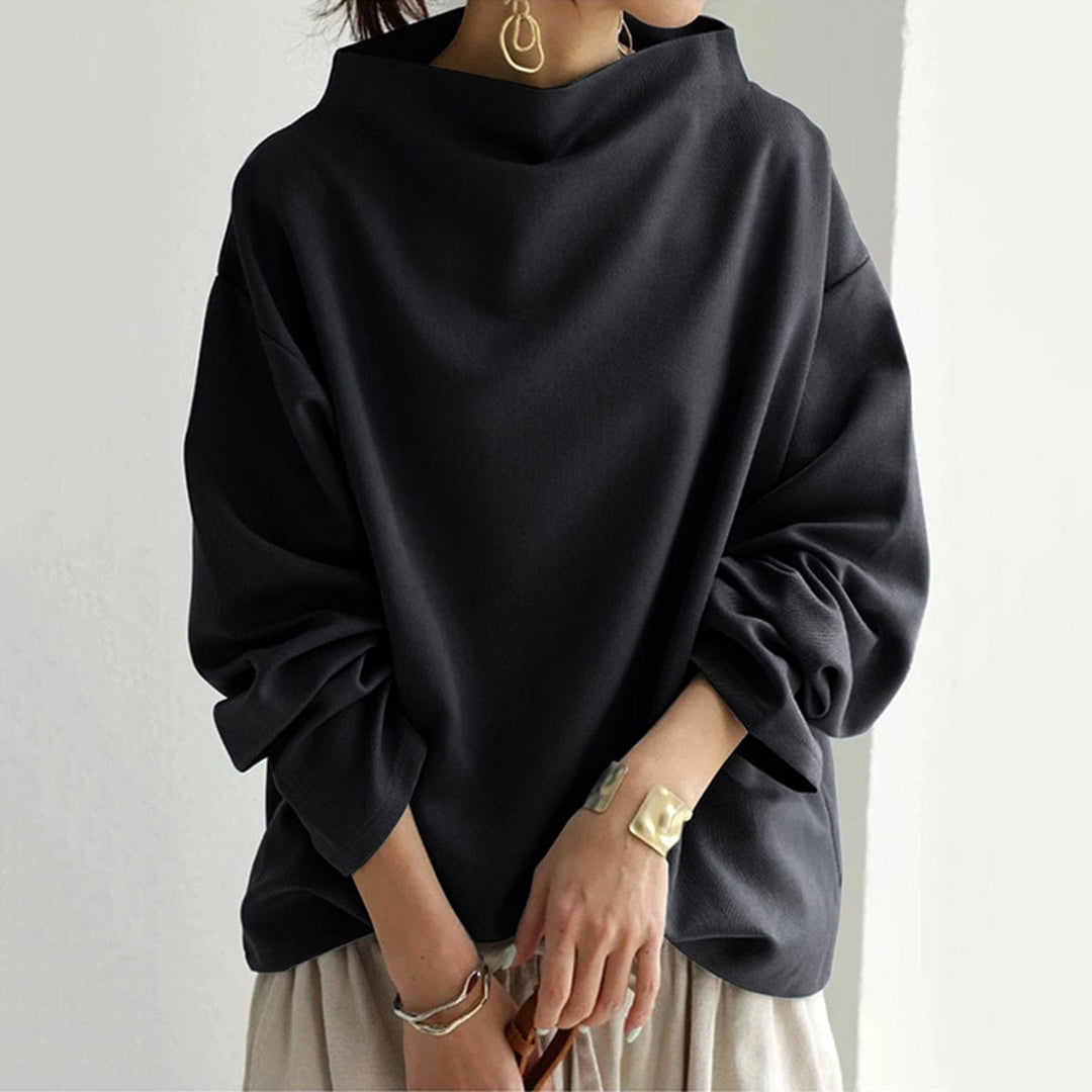 Women's High-Neck Soft Knit Top