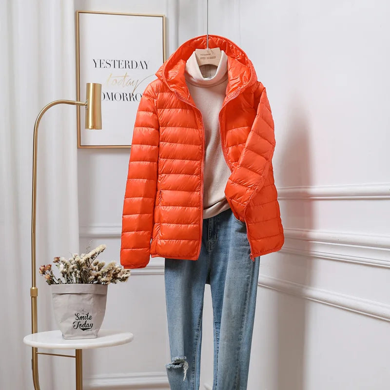 Evelyn | Lightweight Hooded Puffer Coat