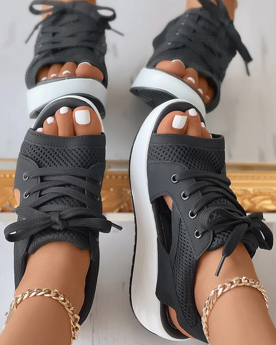 Nicole | Breathable Wedge Sneakers