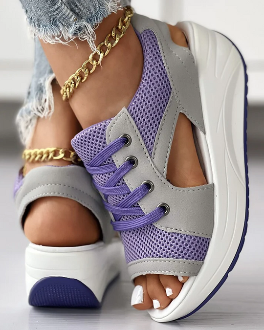 Nicole | Breathable Wedge Sneakers