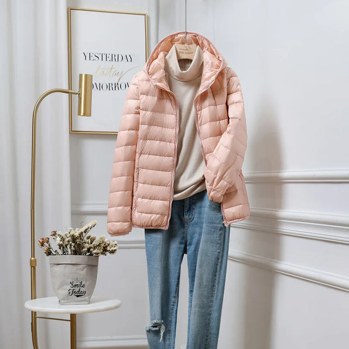 Evelyn | Lightweight Hooded Puffer Coat