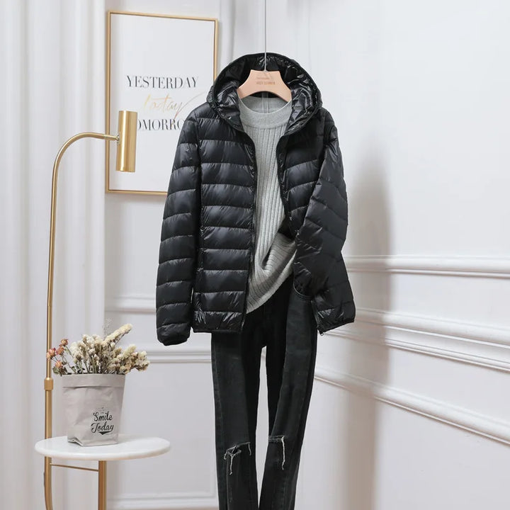 Evelyn | Lightweight Hooded Puffer Coat