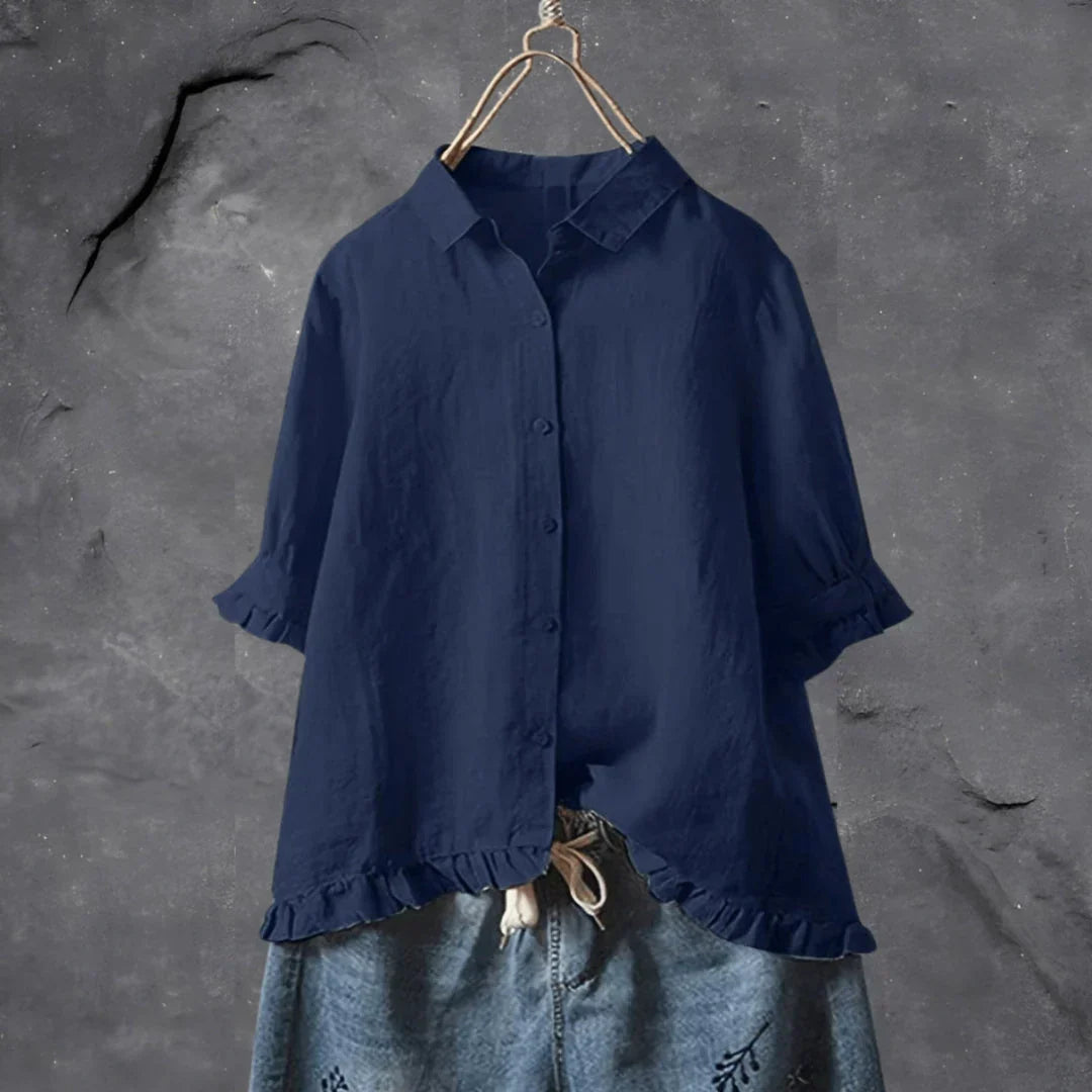Leah | Pleated Detail Blouse