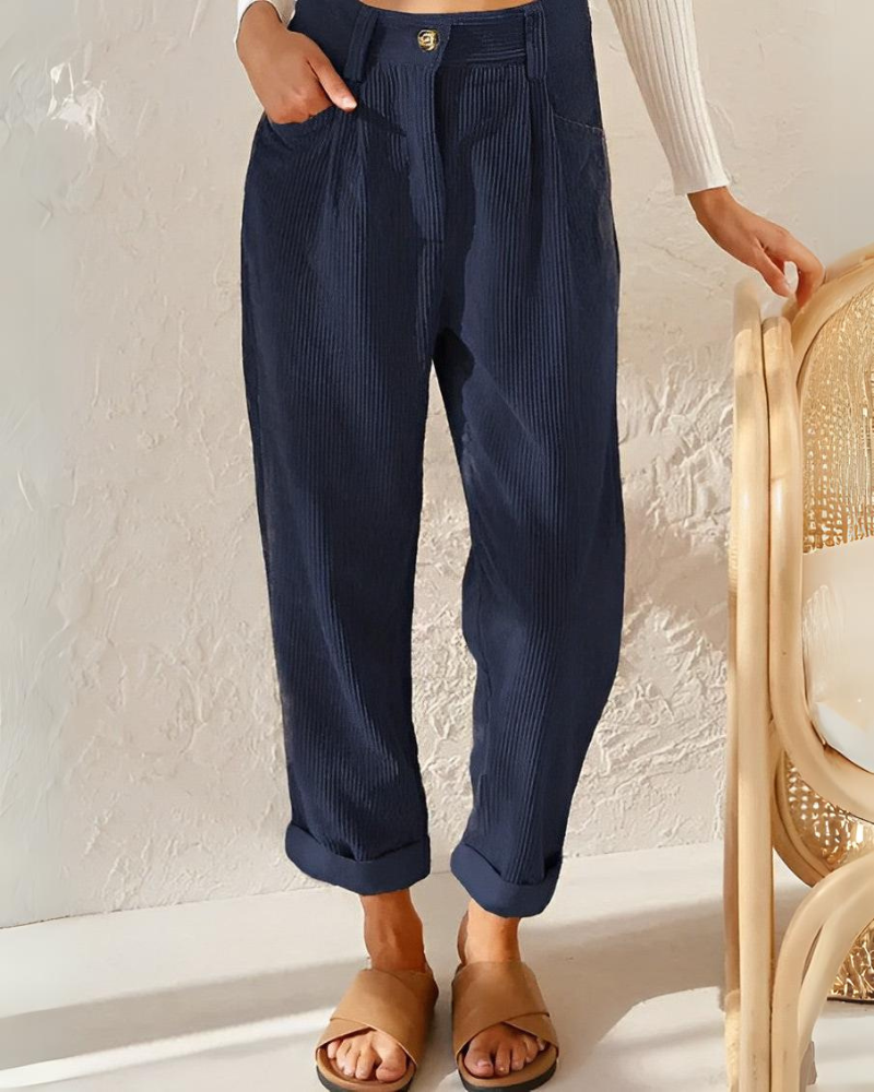Women's Stylish Corduroy Trousers
