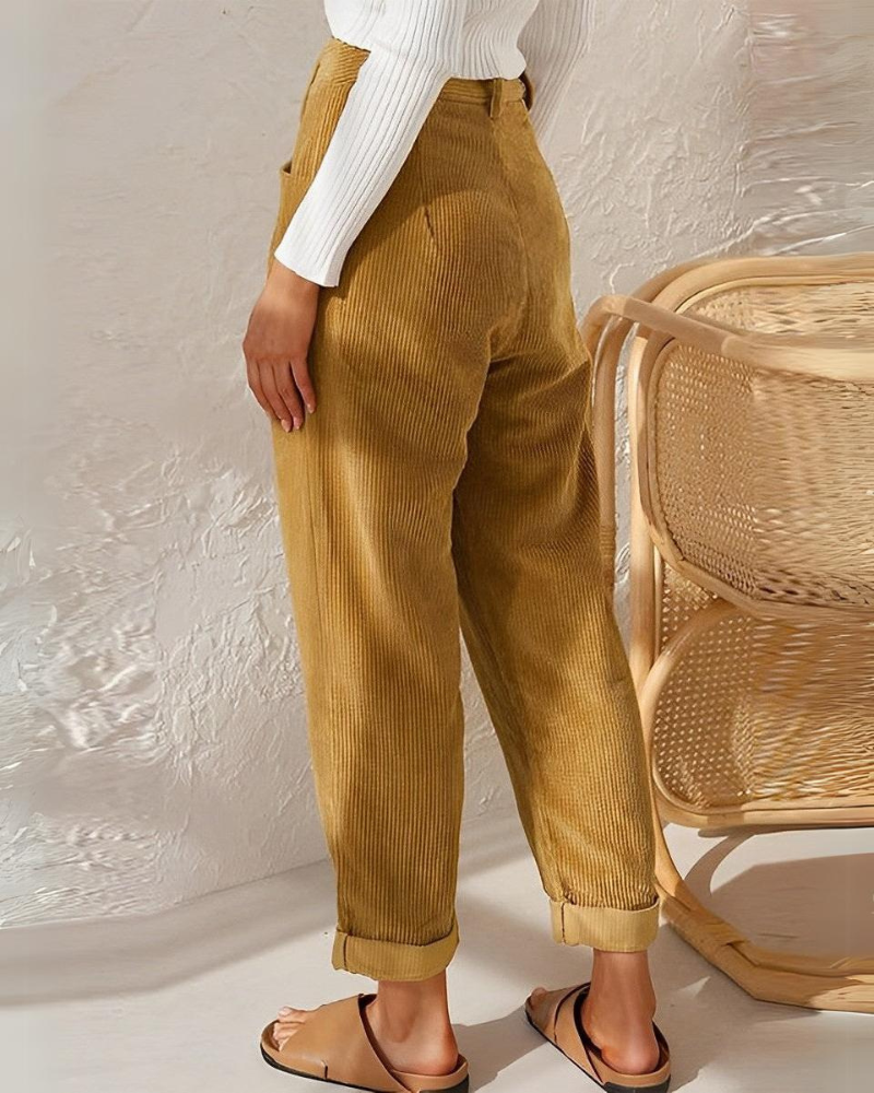 Women's Stylish Corduroy Trousers