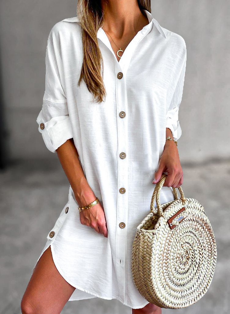Skylar | Button-Up Shirt Dress