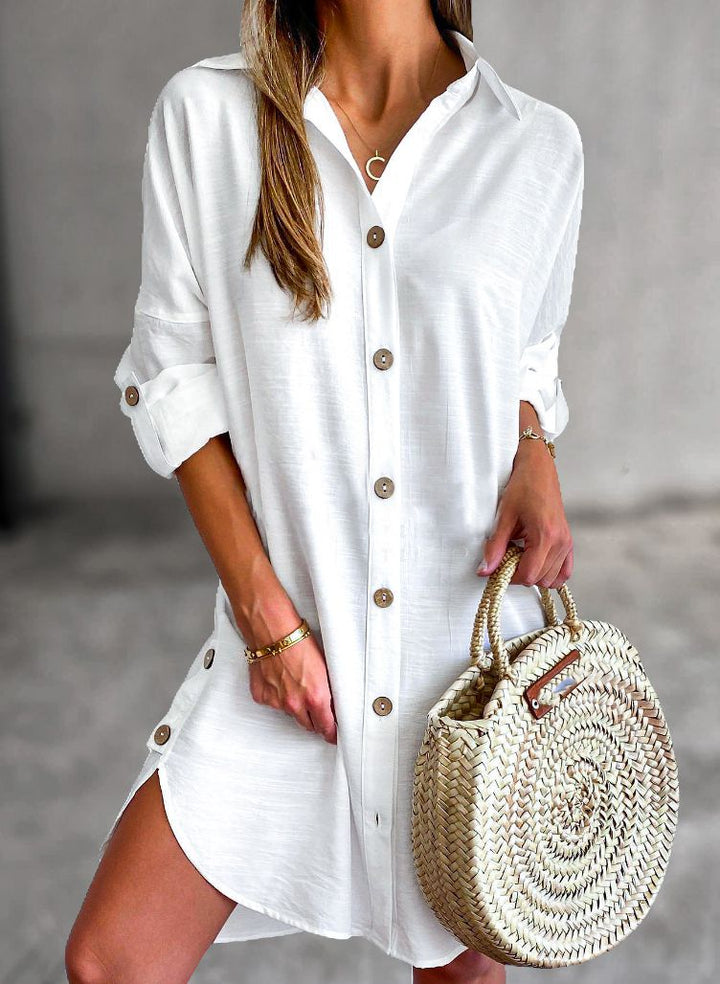 Skylar | Button-Up Shirt Dress