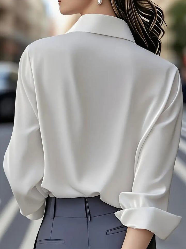 Women's Elegant Long Sleeve Button Down Shirt