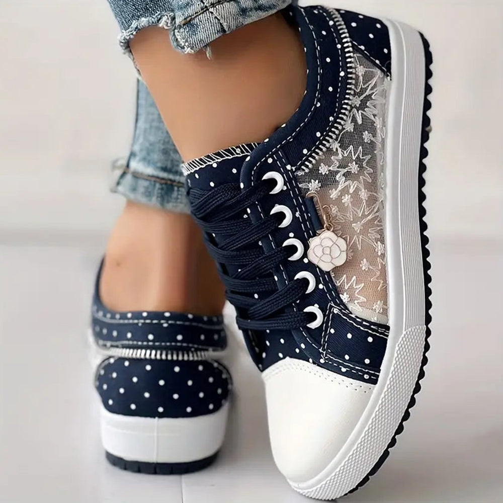 Debra | Dotted Lace Sneakers