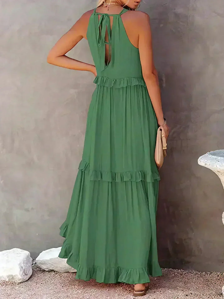 Women's Chic Ruffle Trim Sleeveless Dress