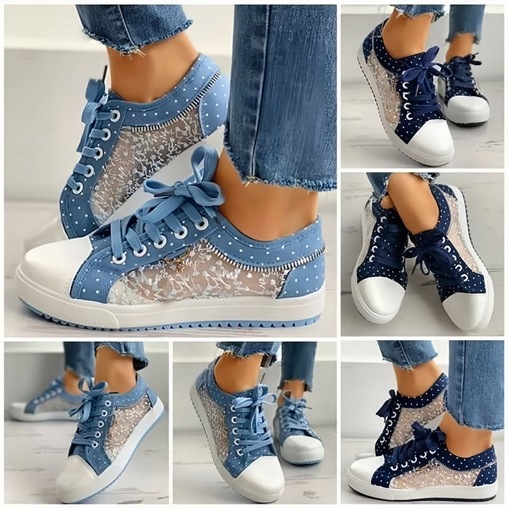 Debra | Dotted Lace Sneakers