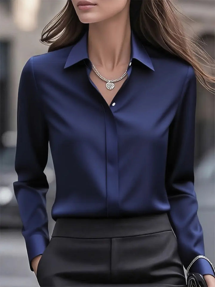 Women's Elegant Long Sleeve Button Down Shirt