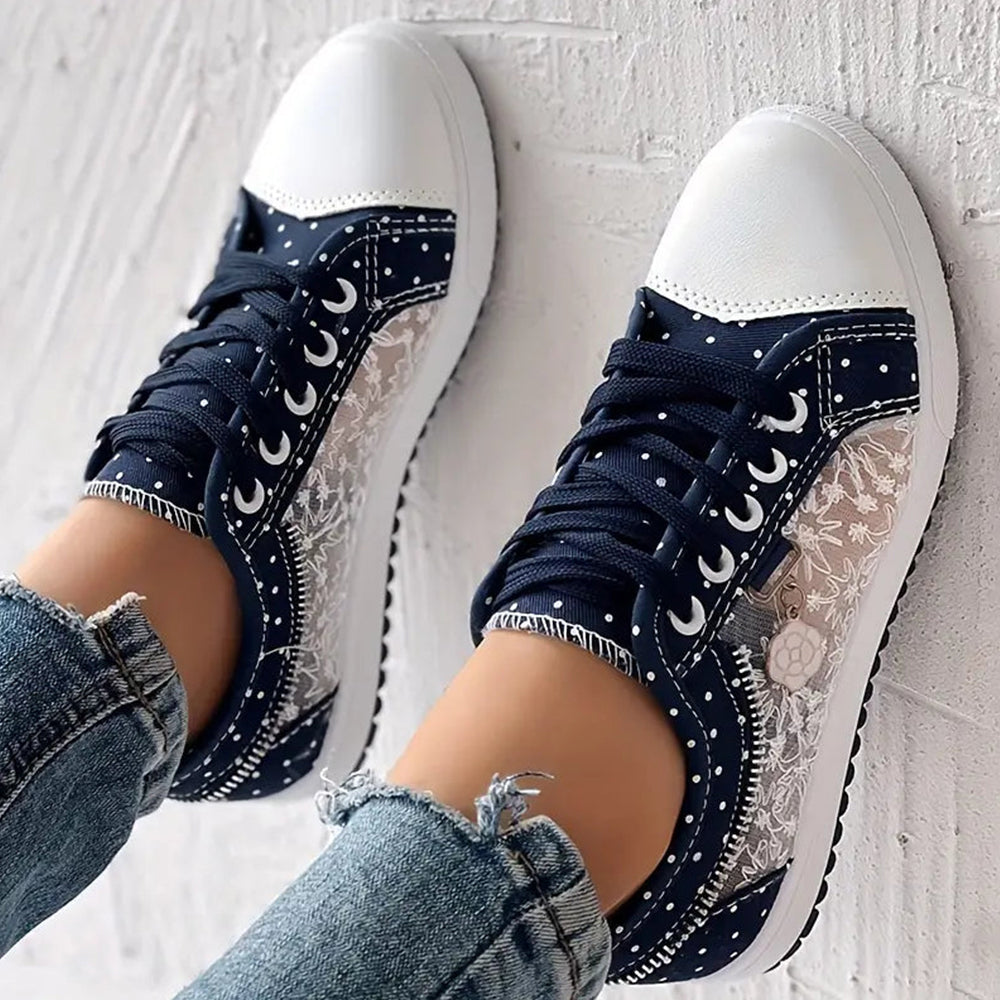 Debra | Dotted Lace Sneakers