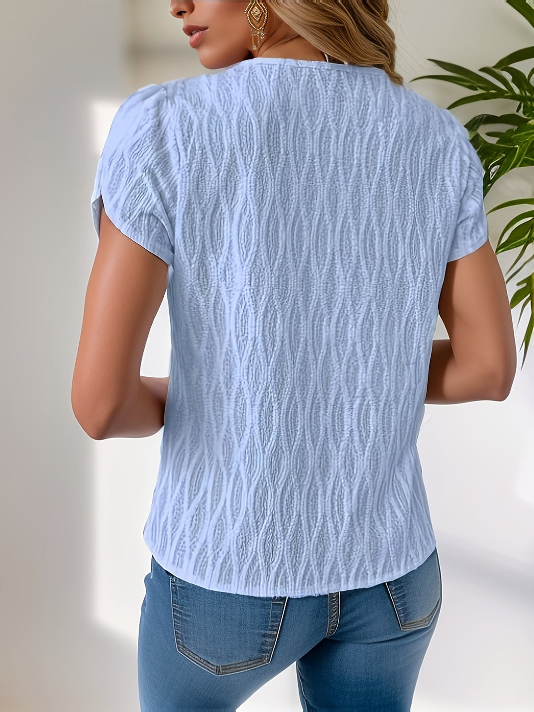Jade | Elegant Textured Blouse