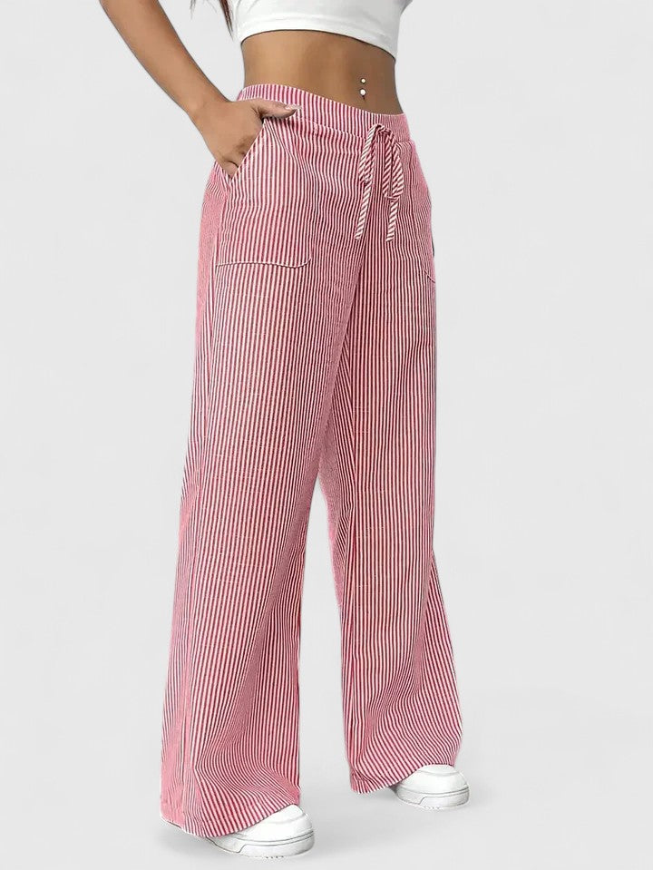 Women's Comfortable wide-leg pants with elegant details