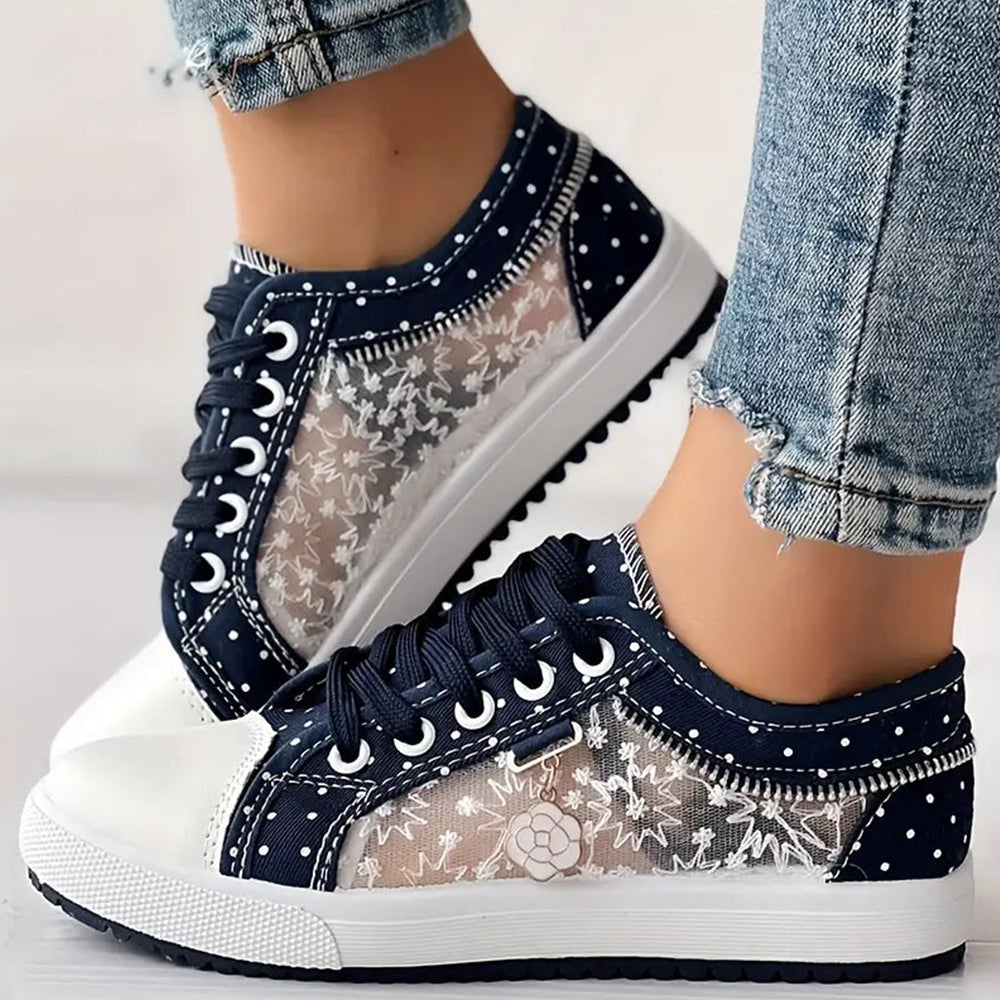 Debra | Dotted Lace Sneakers