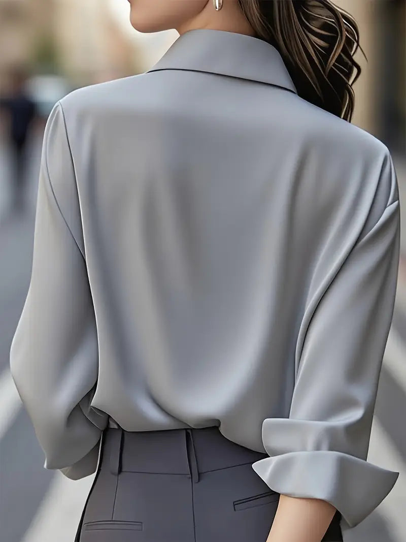 Women's Elegant Long Sleeve Button Down Shirt