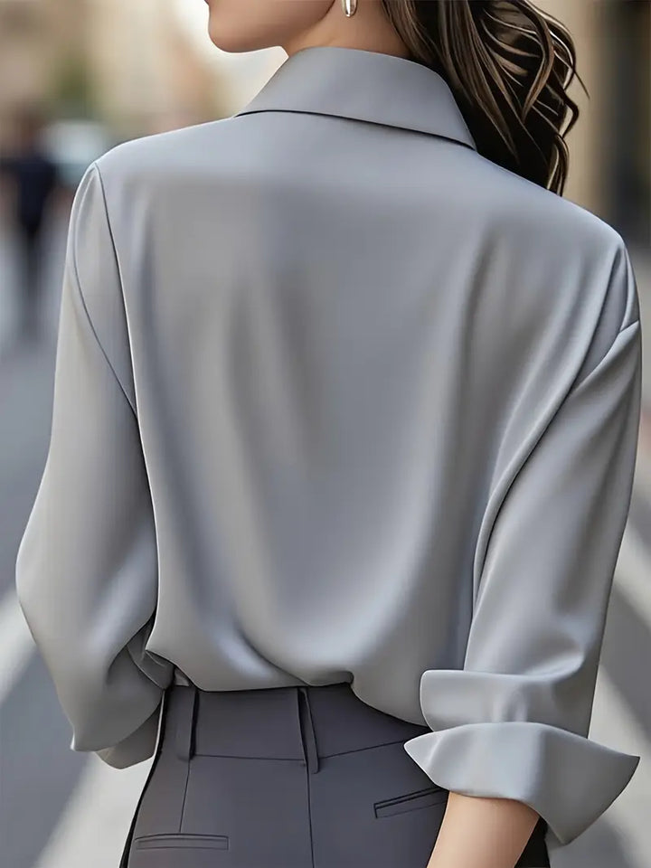 Women's Elegant Long Sleeve Button Down Shirt