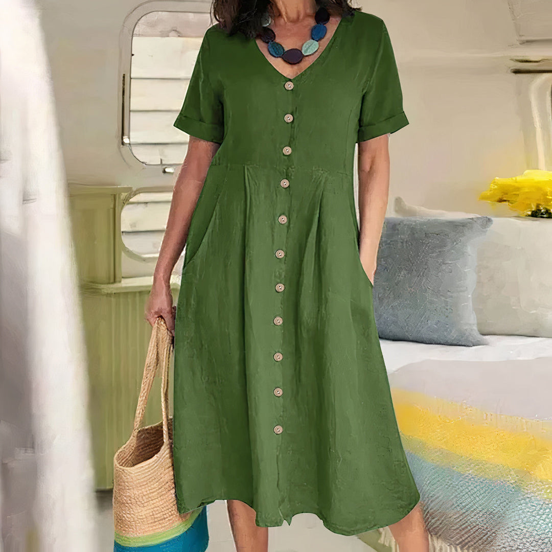 Amira | Effortless Buttoned Dress
