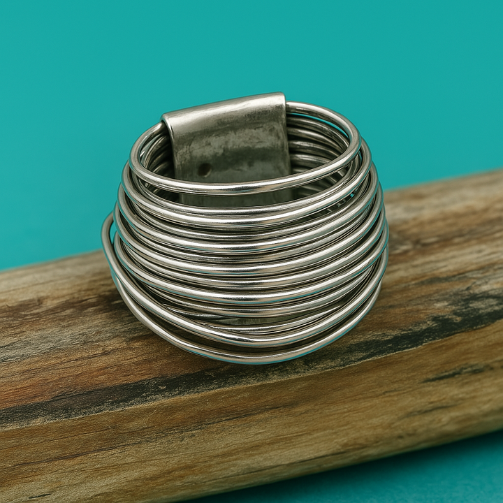 Vintage Schicht Silberring