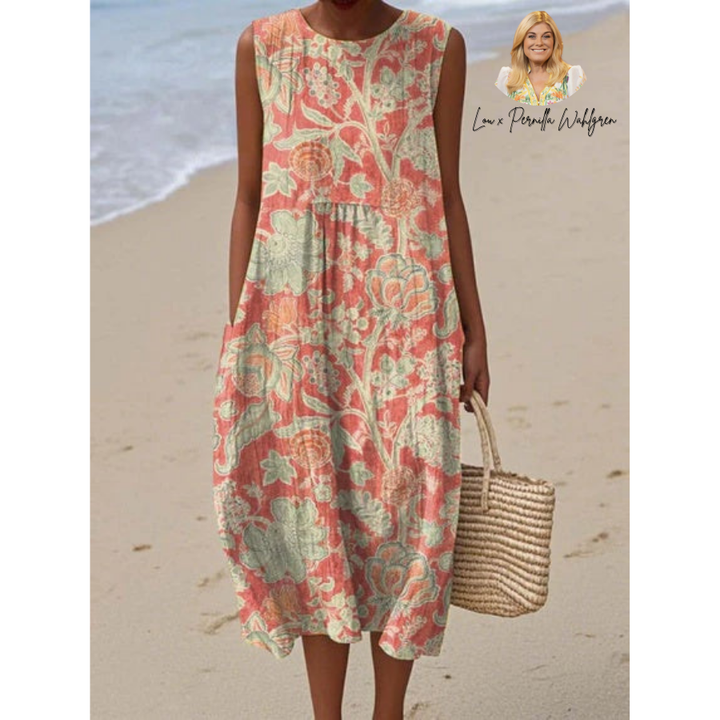 Women’s Sleeveless Floral Dress | Midi