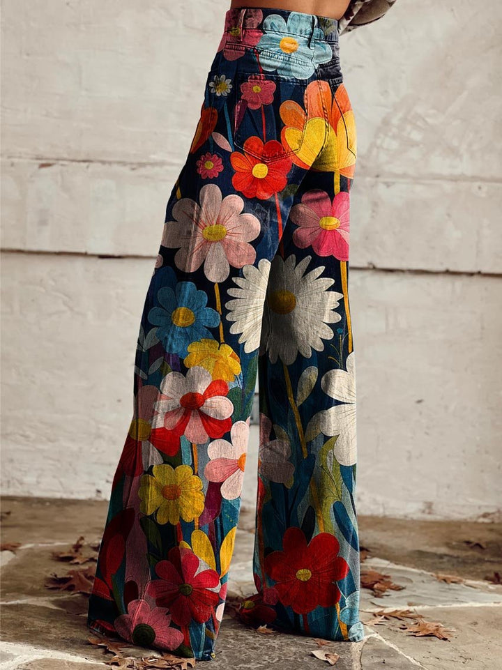 Selah | Flower Power Retro Flare Pants